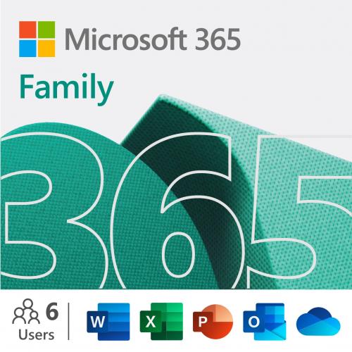 Microsoft 365 Family 15 Month Subscription For Up To 6 Users (Digital Download) - For Windows, macOS, iOS, and Android devices - 1TB OneDrive cloud storage - Covers up to 6 users across devices - Premium Office Apps - 15-Month Subscription