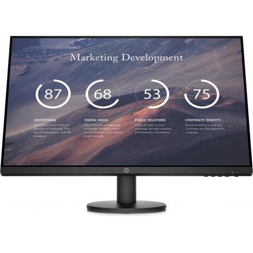 HP P27V G4 27" Full HD Business Monitor - 1920 x 1080 Full HD Display @ 60 Hz - In-plane Switching (IPS) Technology - 5ms response time - 3-sided micro-edge Bezel - HDMI & VGA Ports for Easy Connectivity