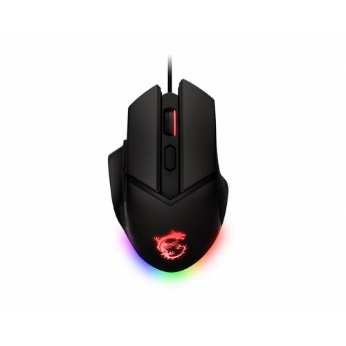 MSI Clutch GM20 Elite Gaming Mouse - Fast Optical Sensor - Right-handed Ergonomic Design - OMRON Switches - RGB Mystic Light Effect Mode - 6 Total Buttons