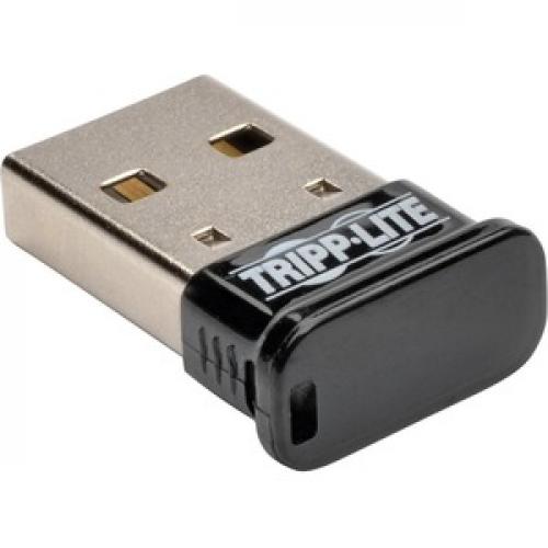 Open Box: Tripp Lite Mini Bluetooth USB Adapter 4.0 Class 1 164ft Range 7 Devices - USB - 3 Mbit/s - 2.40 GHz ISM - 164 ft Indoor Range - External