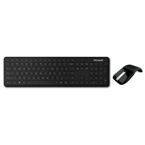 Microsoft Arc Touch Mouse + Microsoft Bluetooth Keyboard Black - BlueTrack Enabled - USB 2.0 Connectivity - Wireless Connectivity - 2.40 GHz Operating Frequency - 1000 dpi movement resolution