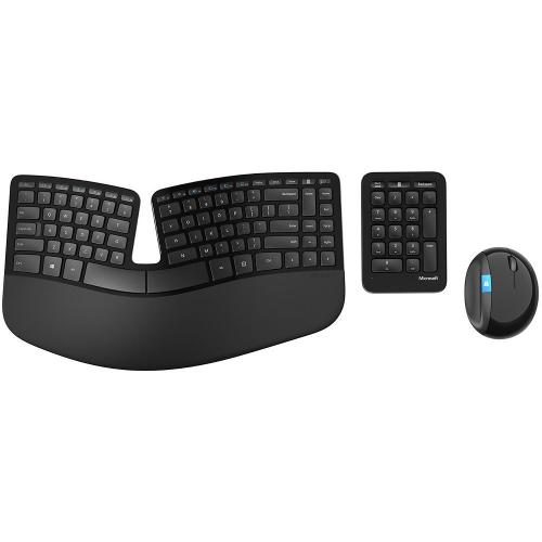 Microsoft Sculpt Ergonomic Desktop Keyboard And Mouse + Wireless Mobile Mouse 4000   Wireless Keyboard   Separate 10 Key Numeric Keypad   7 Button Mouse   4 Direction Scroll Wheel   Extra Mouse Included 