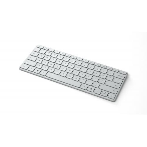 Microsoft Designer Compact Keyboard Glacier+Bluetooth Ergonomic Mouse Glacier 