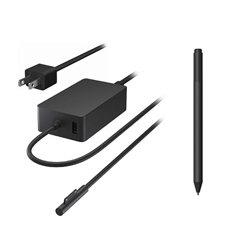 Microsoft Surface Pen Charcoal + Surface 127W Power Supply - Bluetooth 4.0 Connectivity for Pen - 127W maximum output power - Writes like pen on paper - 4,096 Pressure Points for Pen - Wired charging method for power supply