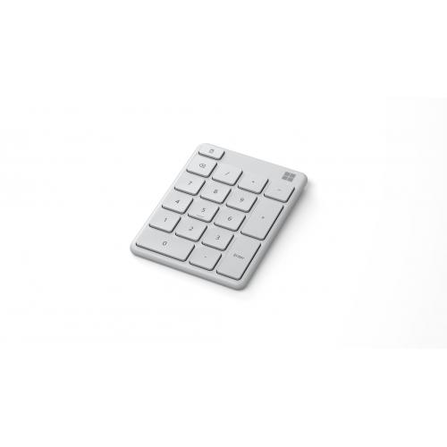 Microsoft Number Pad Glacier + Microsoft Wired Desktop 600 Black   Bluetooth 5.0 Connectivity For Pad   Wired USB Desktop Keyboard & Mouse   2.4 GHz Operating Frequency   Quiet Touch Keys   Connect Up To 3 Devices 