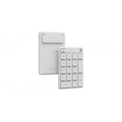 Microsoft Number Pad Glacier + Microsoft Wired Desktop 600 Black   Bluetooth 5.0 Connectivity For Pad   Wired USB Desktop Keyboard & Mouse   2.4 GHz Operating Frequency   Quiet Touch Keys   Connect Up To 3 Devices 