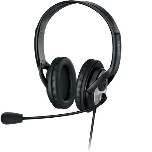 Microsoft LifeChat LX 3000 Digital USB Stereo Headset Noise Canceling Microphone + Microsoft 4500 Mouse Black, Anthracite 