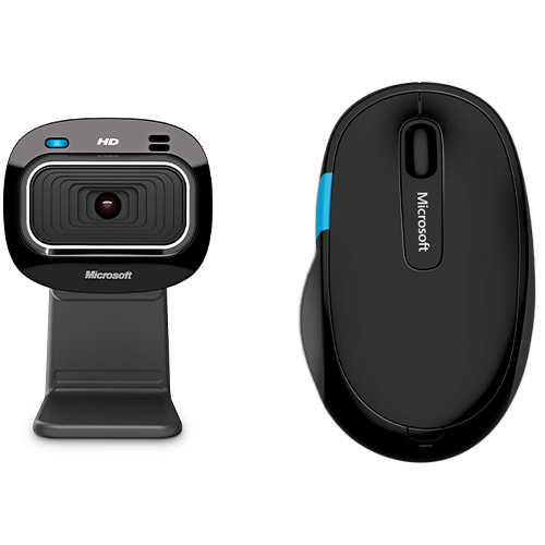 Microsoft Sculpt Comfort Wireless Mouse Black + Microsoft LifeCam HD-3000 Webcam
