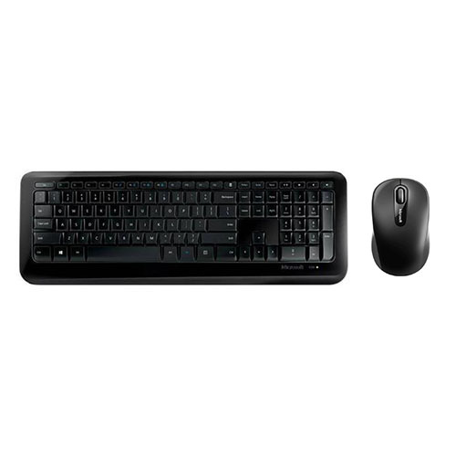 Microsoft Bluetooth Mobile Mouse 3600 Black + Microsoft Wireless Desktop 850 Keyboard - Bluetooth Connectivity for Mouse - USB 2.0 Wireless Receiver for Keyboard - BlueTrack Enabled Mouse - Quiet Touch Keys - Up to 15 month battery life for Keyboard