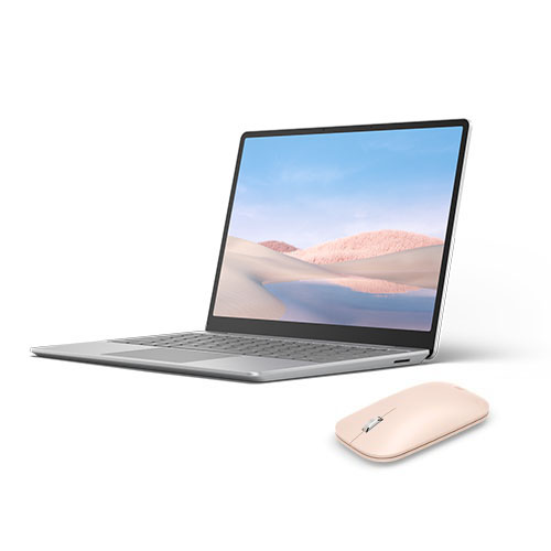 Microsoft Surface Laptop Go 12.4" Intel Core i5 8GB RAM 128GB SSD Platinum + Microsoft Surface Mobile Mouse Sandstone
