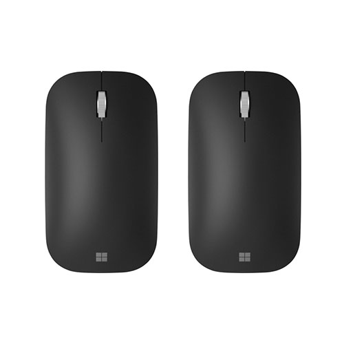 Microsoft Modern Mobile Mouse Black- Pack of Two - Bluetooth Connectivity - 2.40 GHz Operating Frequency - BlueTrack Technology - Ambidextrous Hand Fit - 3 programmable buttons