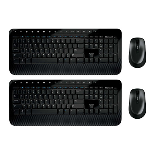 Microsoft Wireless Desktop 2000 Keyboard and Mouse- Pack of Two - USB Wireless Mouse & Keyboard - Advanced Encryption Standard 128-Bit Encryption - Pillow-texture Palm Rest - BlueTrack Enabled - Tilt Wheel to support scrolling