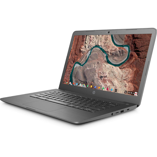 HP Chromebook 14 14" HD Touchscreen Laptop AMD A4 9120C 4GB RAM 32GB EMMC Chrome OS Chalkboard Gray + HP ENVY 6055 Wireless Color Inkjet All In One Printer, Instant Ink 