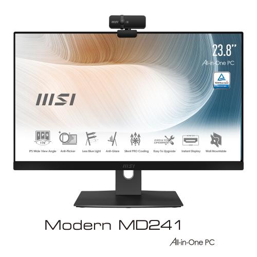 MSI Modern AM241P 23.8" All-in-One Desktop Computer Intel Core i5-1135G7 8GB RAM 256GB SSD - 11th Gen i5-1135G7 Quad-core - Wireless Keyboard & Mouse included - In-plane Switching (IPS) Technology - Intel Iris Xe Graphics - Windows 10 Home