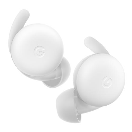 Google Pixel Buds A Series Clearly White   Wireless Earbuds With Charging Case   12mm Dynamic Speakers   Feat. Google Assistant   Water And Sweat Resistant   Adaptive Sound Adjusts Volume For You   Up To 5 Hours Of Listening Time 