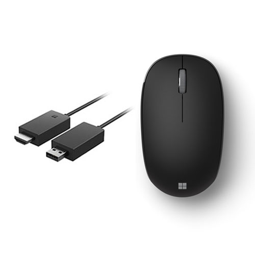 Microsoft Wireless Display Adapter + Microsoft Bluetooth Mouse Matte Black - Wireless & Bluetooth Mouse - Wi-Fi Certified Miracast Technology - 2.40 GHz Operating Frequency - 23 ft Range for Adapter - 4 Button(s)