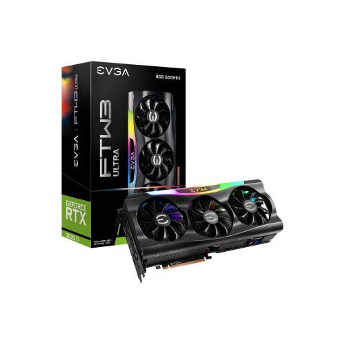 EVGA RTX 3070 Ti 8GB FTW3 ULTRA Gaming LHR Graphics Card - EVGA iCX3 Technology - Adjustable ARGB LED - All-Metal Backplate - 2nd Gen Ray Tracing Cores - 3rd Gen Tensor Cores