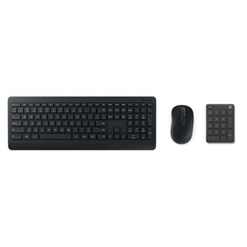 Microsoft Number Pad Matte Black + Microsoft Wireless Desktop 900 - Bluetooth 5.0 Connectivity for Pad - USB Wireless Keyboard and Mouse - 2.4 GHz Frequency Range - Symmetrical Keyboard Design - Connect up to 3 devices