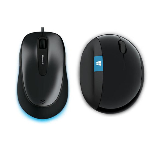Microsoft Comfort Mouse 4500 Lochness Gray + Microsoft Sculpt Ergonomic Mouse Black - Wired USB Connectivity - Radio Frequency Connectivity - 1000 dpi movement resolution - 5 Button(s)/ 7 Button(s) - Contoured Shape