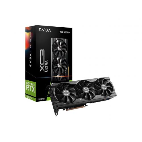 EVGA GeForce RTX 3070 Ti 8GB GDDR6X XC3 ULTRA GAMING LHR Graphic Card - 8GB GDDR6X 356-bit Memory - EVGA iCX3 Cooling - Adjustable ARGB LED - All-Metal Backplate, Pre-Installed - 2nd Gen Ray Tracing Cores
