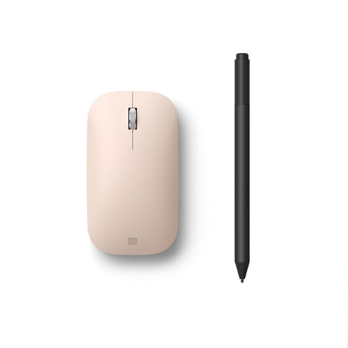 Microsoft Surface Pen Charcoal + Microsoft Surface Mobile Mouse Sandstone - Bluetooth 4.0 Connectivity for Pen - BlueTrack Enabled Mouse - 4,096 pressure points - Bluetooth Connectivity for Mouse - Writes like pen on paper