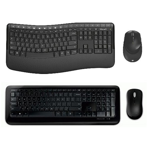 Microsoft Wireless Comfort Desktop 5050 Keyboard & Mouse + Microsoft Wireless Desktop 850 Keyboard & Mouse