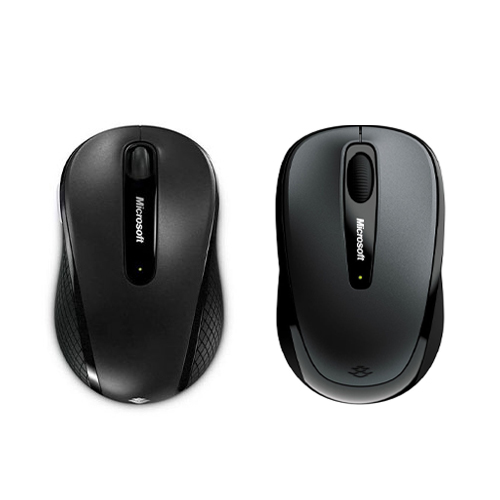 Microsoft Wireless Mobile Mouse 4000 + Microsoft 3500 Wireless Mobile Mouse Loch Ness Gray - Radio Frequency Connectivity - BlueTrack Enabled - Scroll Wheel - 4-way Scrolling & 4 Customizable Buttons - Up to 10 Months Battery Life