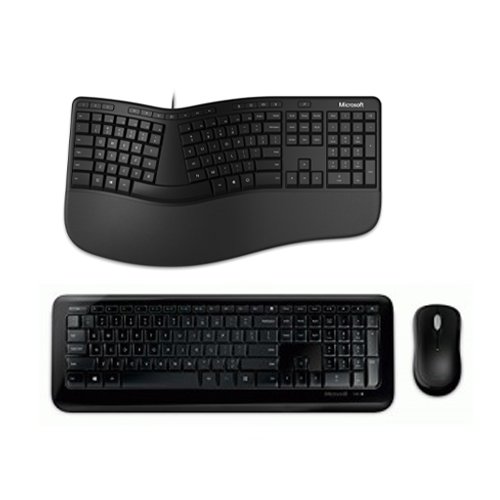 Microsoft Ergonomic Keyboard Black + Microsoft Wireless Desktop 850