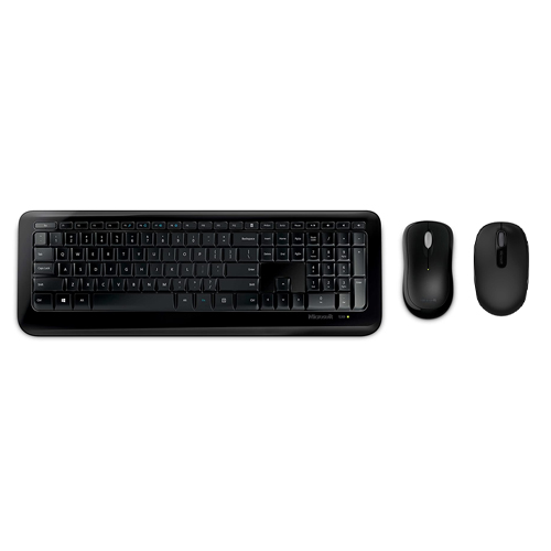 Microsoft Wireless Mobile Mouse 1850 Black + Microsoft Wireless Desktop 850 - Wireless Keyboard and Mouse - 2.40 GHz Operating Frequency - 1000 dpi Movement Resolution - QWERTY Key Layout - 3 Button(s)
