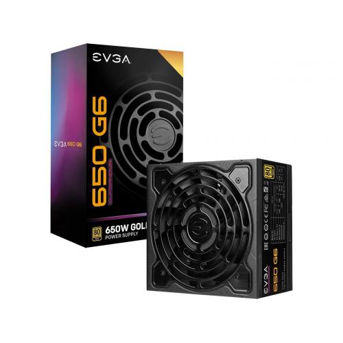 EVGA SuperNOVA 650 G6 80 Plus Gold 650W Power Supply - 80 Plus Gold Certified - Compact 140mm Size - Includes Power on Self Tester - Eco Mode with FDB Fan - 10 Year Warranty