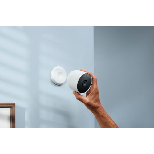 Google Nest Indoor/Outdoor Camera Battery Snow   1920 X 1080 Resolution   Works W/ Nest & Google Assistant   30 Frames Per Second   Up To 20ft Of Night Vision Black & White   Mic & Speaker For 2 Way Talk 