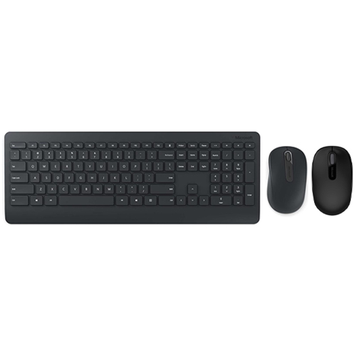 Microsoft Wireless Mobile Mouse 1850 Black + Microsoft Wireless Desktop 900 Keyboard & Mouse - Wireless Keyboard and Mice - 2.40 GHz Operating Frequency - Symmetrical Keyboard Design - 1000 dpi movement resolution - 3 Button(s) on Wireless Mouse