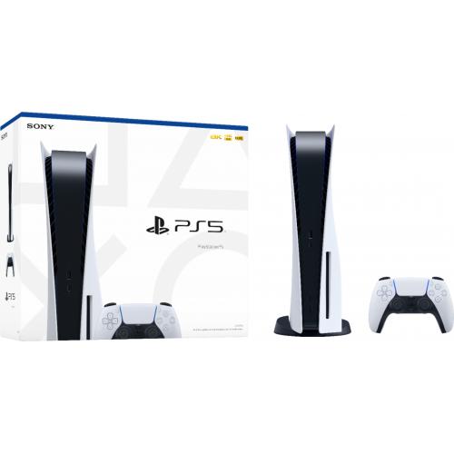 PlayStation 5 Console - Includes PS5 Console & DualSense Controller - 16GB RAM 825GB SSD - Custom Integrated I/O - Up to 120fps @ 120Hz output - Tempest 3D AudioTech