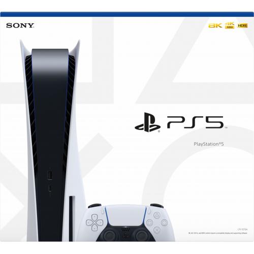 PlayStation 5 Console   Includes PS5 Console & DualSense Controller   16GB RAM 825GB SSD   Custom Integrated I/O   Up To 120fps @ 120Hz Output   Tempest 3D AudioTech 