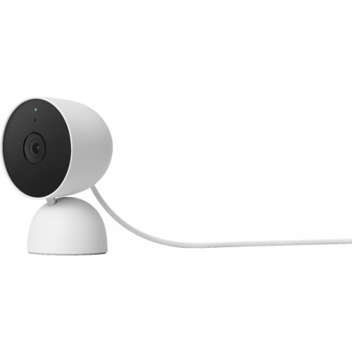 Google Nest Cam (Wired) Snow - For Indoor Use - 24/7 1080p HD Video @ 30fps - Works with Google Assistant - Control with Google Home app - Built-in Speaker & Microphone