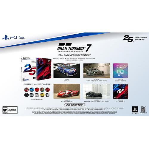 Gran Turismo 7 25th Anniversary Edition PS5 & PS4 - For PS5 with PS4  Entitlement - Released 3/4/2022 - Driving Simulator Game 