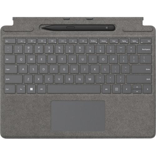 Microsoft Surface Pro Signature Keyboard Platinum with Surface Slim Pen 2 Black
