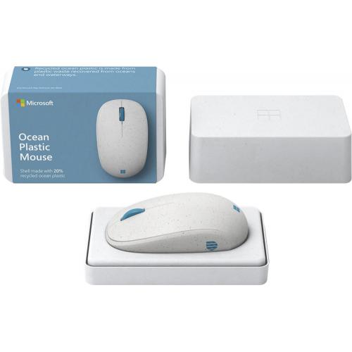 Microsoft Ocean Plastic Wireless Scroll Mouse Seashell   Bluetooth 5.0 Connectivity   Made W/ 20% Package Waste   Up To 30" Per Second Tracking Speed   1000 Points Per Inch X Y Resolution   Up To 12 Month Battery Life 