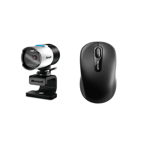 Microsoft Bluetooth Mobile Mouse 3600 Black + Microsoft LifeCam Webcam