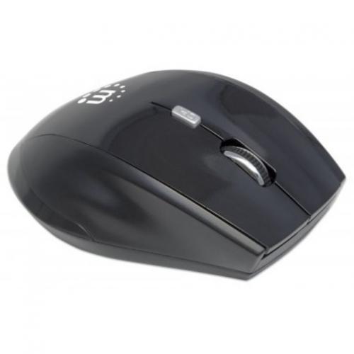 Open Box: Manhattan Curve Wireless Optical Mouse - with Auto Power Management - for Laptops & Computers - Black, 179386