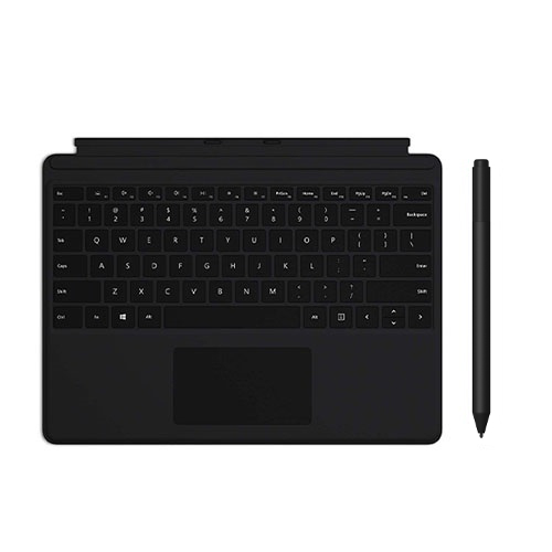 Microsoft Surface Pen Charcoal + Microsoft Surface Pro X Keyboard Black Alcantara - Bluetooth 4.0 Pen - Wireless Connectivity Keyboard - 4,096 pressure points - Large glass trackpad - Writes like pen on paper