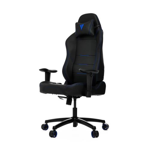 VERTAGEAR PL1000 Gaming Chair Black & Blue   PUC Premium Leather   Easy One Person Assemble   Dual Layer Hybrid Foam   Metal 5 Star Base   Lumbar And Neck Support 