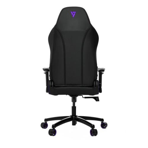 VERTAGEAR PL1000 Gaming Chair Black & Purple   PUC Premium Leather   Easy One Person Assemble   Dual Layer Hybrid Foam   Metal 5 Star Base   Lumbar And Neck Support 