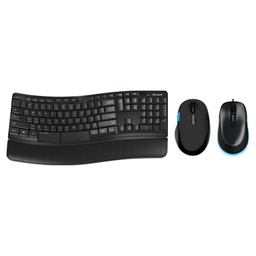 Microsoft 4500 Mouse + Microsoft Sculpt Comfort Desktop Keyboard and Mouse - Wired USB Mouse - Wireless Mouse & Keyboard - Detachable Palm Rest - 1000 dpi movement resolution - BlueTrack Enabled Mouse