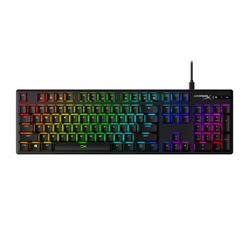 HyperX Alloy Origins Linear Switch Mechanical Gaming Keyboard - Customizable with NGENUITY Software - Three adjustable keyboard angles - HyperX Red Linear key switches - Full size with detachable cable - RGB Backlighting