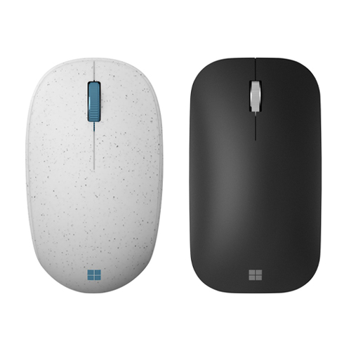 Microsoft Ocean Plastic Wireless Scroll Mouse Seashell + Microsoft Modern Mobile Mouse Black - Bluetooth 5.0 Connectivity - 2.40 GHz Operating Frequency - Made w/ 20% package waste - BlueTrack Technology - Up to 30" per second Tracking Speed