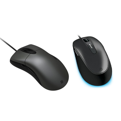 Microsoft Comfort Mouse 4500 Lochness Gray + Microsoft Classic Intellimouse 3.0 - Wired USB Mice - BlueTrack Enabled - 1000 dpi movement resolution - 3200 dpi movement Resolution - 5 Button(s)