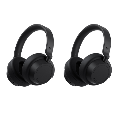 Microsoft Surface Headphones 2 Matte Black Pack of Two - Crystal-clear Omnisonic Sound - Touch, tap, and dial controls - 13 levels of active noise cancellation - Dual mics for exceptional call clarity - Up to 18.5 hr battery life