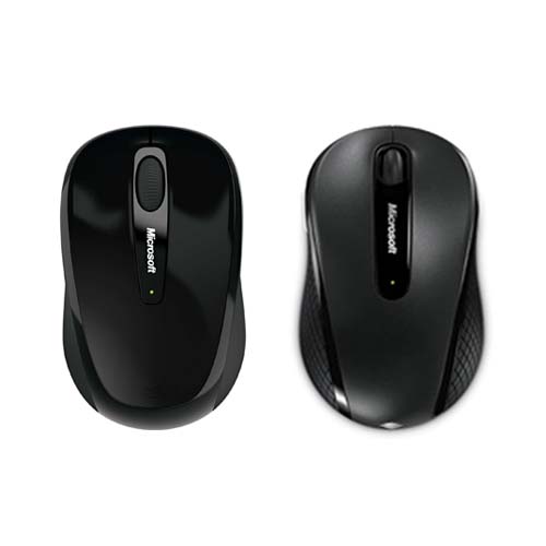 Microsoft 4000 Mouse Black + Microsoft 3500 Wireless Mobile Mouse- Black - Wireless Mice - BlueTrack Enabled - 2.40 GHz - Scroll Wheel - 1000 dpi