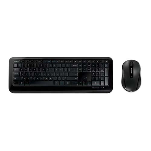Microsoft 4000 Mouse Black + Microsoft Wireless Desktop 850 Keyboard - Wireless Mouse and Keyboard - Radio Frequency - USB Interface - 2.40 GHz - Compatible with Computer